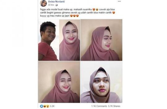 Bikin Salfok Netizen! Wanita Ini Merubah Suaminya Menjadi Model Cantik Bak Bidadari