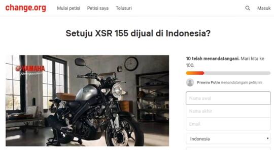Ada Petisi Yamaha XSR155 Hadirkan di Indonesia, Ngebet Banget!