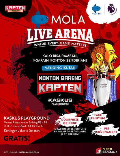 Yuk, Nobar Arsenal vs Spurs di KASKUS Playground. Gratis!