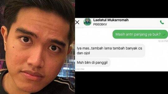 Viral Chat Kaesang Pangarep Putra Pak Jokowi dan Driver Ojek Online, Mengaharukan Gan