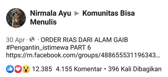 Review Buku Horror Laris : Order Rias dari Alam Gaib