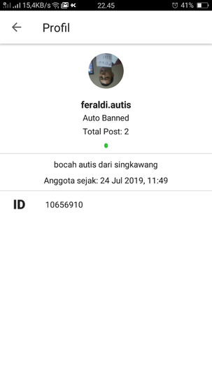 ID feraldi.autis Melakukan Menghinaan Terharap Kaskuser
