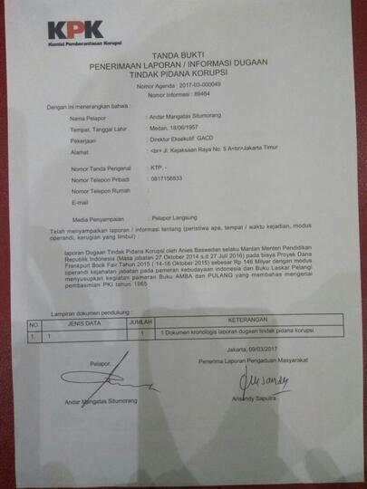 KPK Masuk Angin?, Andar: Korupsi Anies Baswedan, Kapan Disidangkan?
