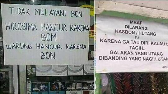 Desain Spanduk Beberapa Warung Makan Ini Bikin Ngakak Guling-guling