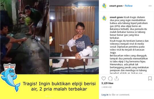 Alih-alih Ingin Coba Membuktikan Gas LPG Berisi Air, Dua Pemuda Ini Malah Terbakar