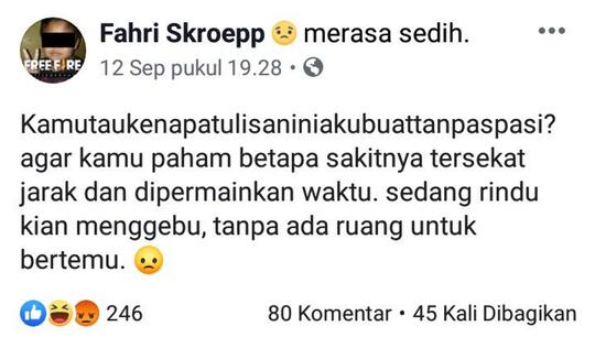 Viral Status Fb Fahri Scroeep Bocah yang Bikin Baper Muter-muter, Titisan Dilan Gan!