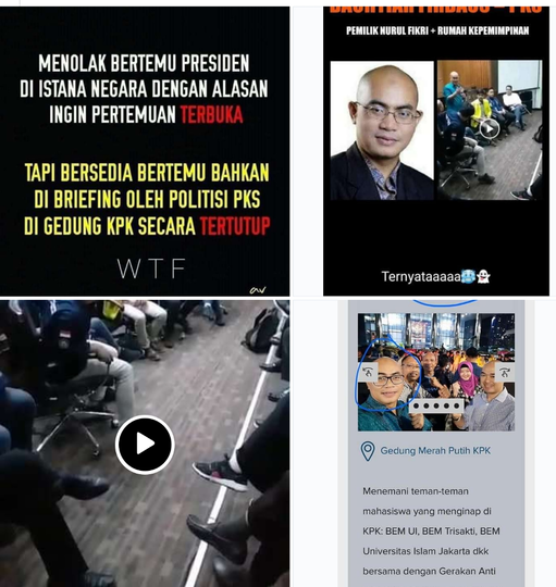 Tercyduk,Kader PKS Bachtiar Firdaus Ngompori BEM Agar Radikal Diruangan KPK Buat Demo