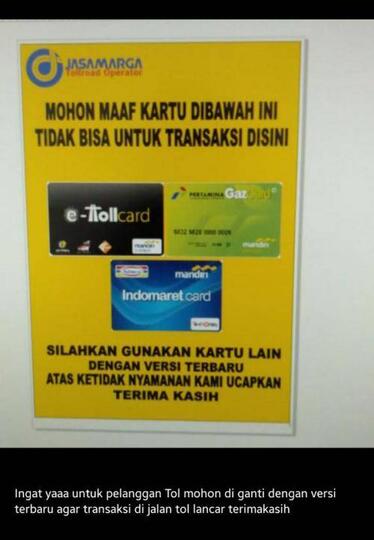 Viral Uang Elektronik Tidak Bisa Dipakai di Tol,Berikut Tanggapan JasaMarga