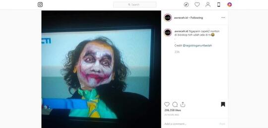 Koplak! Viral Penampakan JOKER Ala Sinetron Indonesia Ini Bikin Netizen Bingung