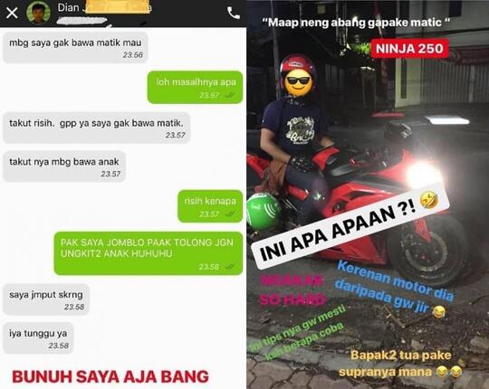 Momen Lucu Penumpang, Dapat Ojol Motor Gede! Benarkah yang Nomer 2 Sultan Menyamar?