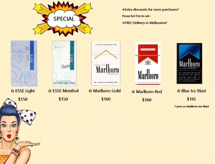 Rokok Melbourne/CBD Area : Esse/ Marlboro. discounts for big orders