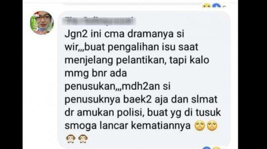 Tak Cuma Memfitnah, Istri Prajurit TNI AU Juga Doakan Wiranto Mati