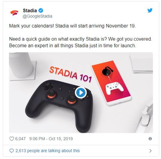 Google Stadia Siap Dirilis Bulan November Mendatang