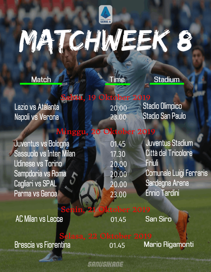 Jadwal Liga Italia Pekan 8. Ambisi Milan Raih Kemenangan Bersama Pioli