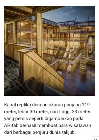Pria Ini Menghabiskan Banyak Uang Untuk Sebuah Replika Kapal Nabi Nuh, Benarkah?