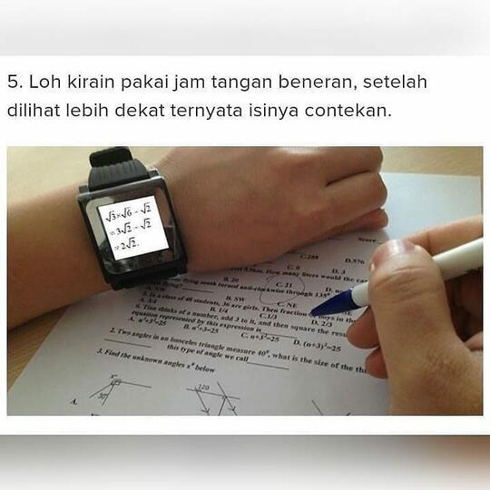Kreatifitas Dalam Menyontek Memasuki Level Canggih, Adakah yang Pernah GanSist Coba?