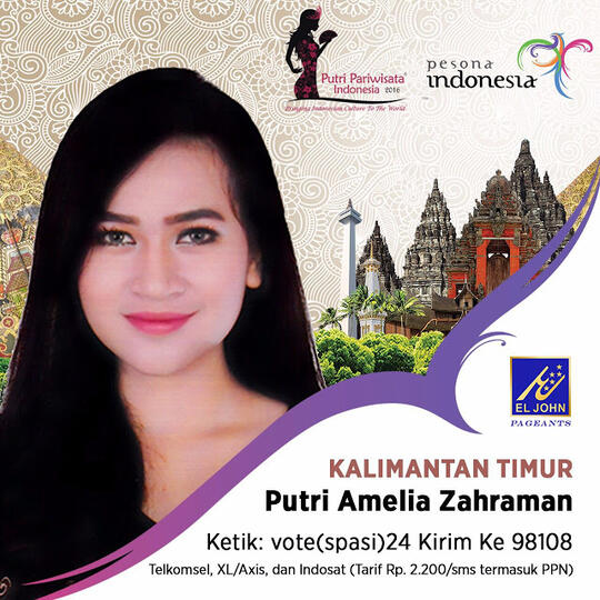 Jawa Timur Membara! Setelah Vanesa Angel Kini Putri Amelia Miss Pariwisata 2016