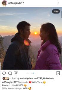 Potret Mesra Raffi Ahmad dan Nagita Slavina saat Liburan ke Bromo, Awas Jangan Baper!