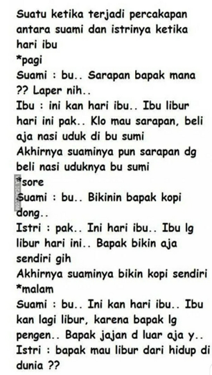 Balada Obrolan Para Pasutri, Miris! tapi Bikin Ngakak Kejer, Awas Jangan di-Tiru!