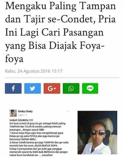 Kocak! Deretan Status "Sombong" Ini Bikin Perut Mules, Halu?