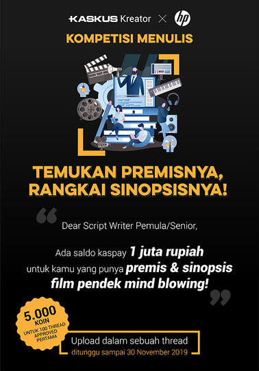 Tertarik dengan Perfilman? Yuk Tulis Naskahmu. Bonus Koin dan Saldo Kaspay Menunggu