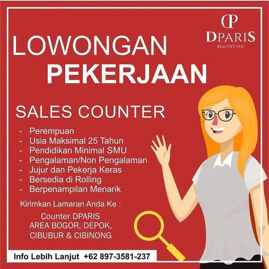 Lowongan Kerja Di Bogor Sebagai Sales Counter Kaskus