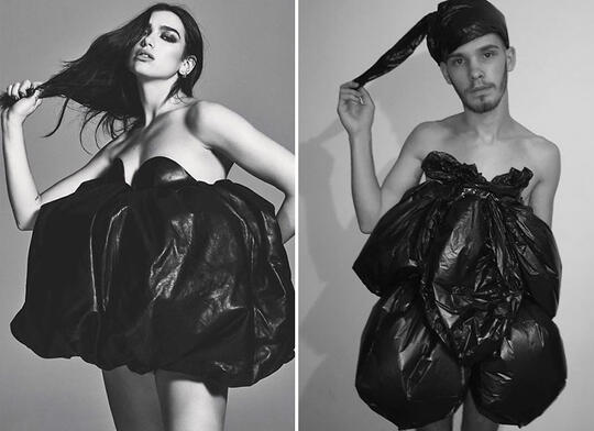 20 Kreasi Kocak & Unik Dari Seorang Pria yang Menirukan Outfit Selebriti Dunia