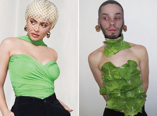 20 Kreasi Kocak & Unik Dari Seorang Pria yang Menirukan Outfit Selebriti Dunia