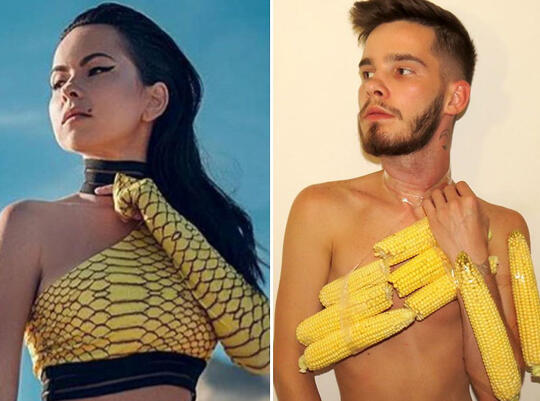 20 Kreasi Kocak & Unik Dari Seorang Pria yang Menirukan Outfit Selebriti Dunia