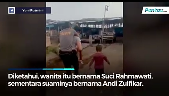 Video Ibu Bhayangkari Menggendong Suaminya yang Lumpuh, Viral dan Bikin Terharu!