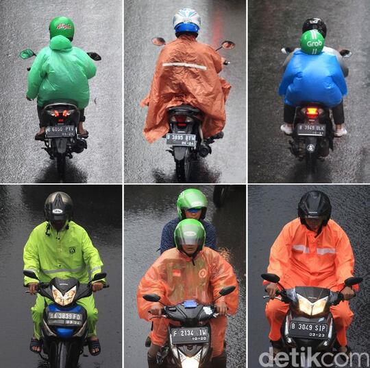 Polisi Harus Tilang Pengendara Motor yang Gunakan Jas Hujan Ponco