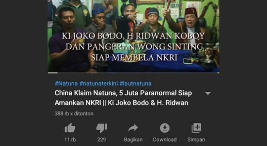 China Klaim Natuna, 5 Juta Paranormal Siap Amankan NKRI, Bagaimana Menurut GanSis?