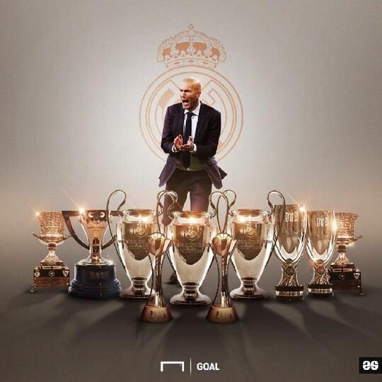 10 Trofi Persembahan Zinedine Zidane Sebagai Pelatih Real Madrid