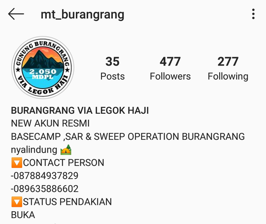 SANTUY MENDAKI GUNUNG DI MUSIM HUJAN - CATPER GUNUNG BURANGRANG 14-15 JANUARI 2020