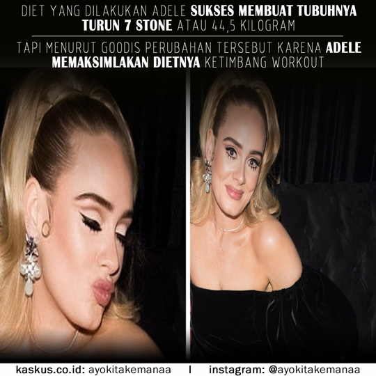 Inilah Rahasia Diet Adele Sehingga Bisa Turun Berat Badan Hingga 40kg, Mau Coba?