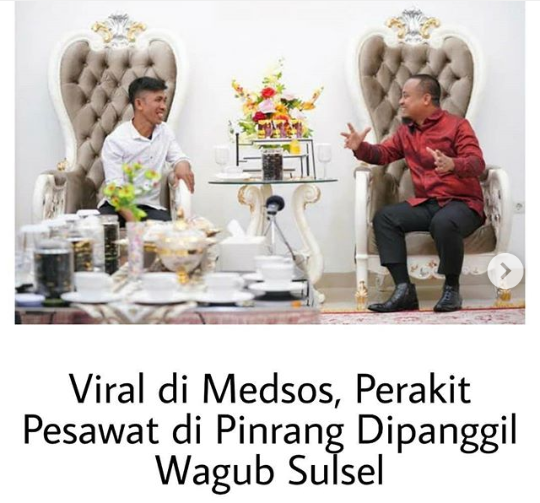 Viral Media Sosial, Pemuda Pinrang Lulusan SD Membuat Pesawat dan Menerbangkannya!