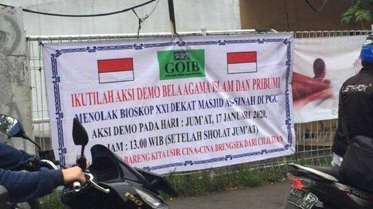 Serukan Tolak Bioskop XXI, Ketua Ormas GOIB Jadi Tersangka