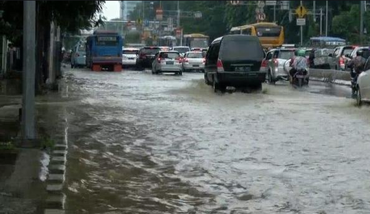 Jakarta Hujan Deras, Kawasan Sunter dan Gunung Sahari Banjir
