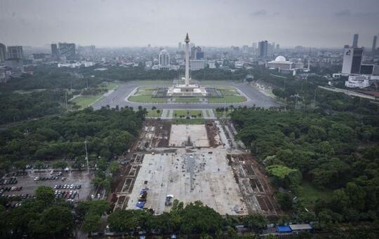 Nah, Kontraktor Tak Tahu Menahu Pemidahan Pohon di Monas