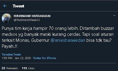 Malas Komentar soal Revitalisasi Monas, Anies Disebut Payah