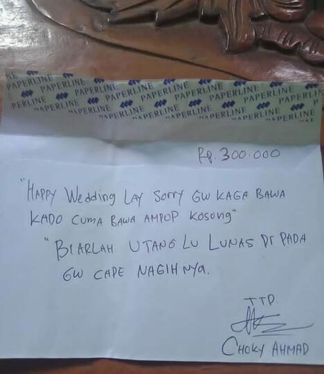 Ngirim Amplop Kosong Ke Pernikahan Teman, Alasannya Kocak Abis! Gara-gara Hutang?