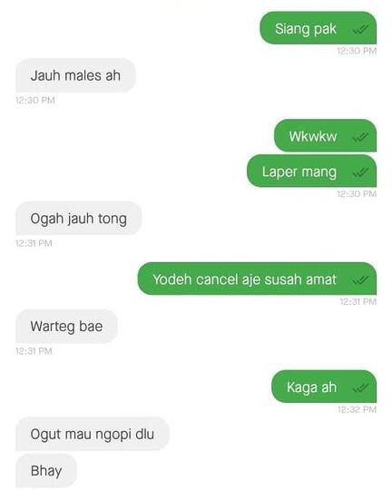 10 Chat Kocak Driver Ojol dengan Penumpang, Bikin Ngakak