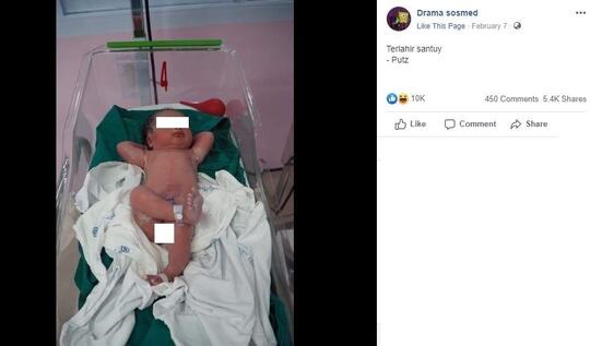 Viral, Bayi Terlahir Santuy