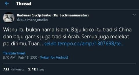 Artis Teuku Wisnu Kena Skakmat Budiman Sudjatmiko karena Anti Valentine Day