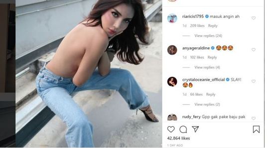 Netizen Heboh Millen Cyrus Unggah Foto Toples, Ria Ricis Ikut Komentar