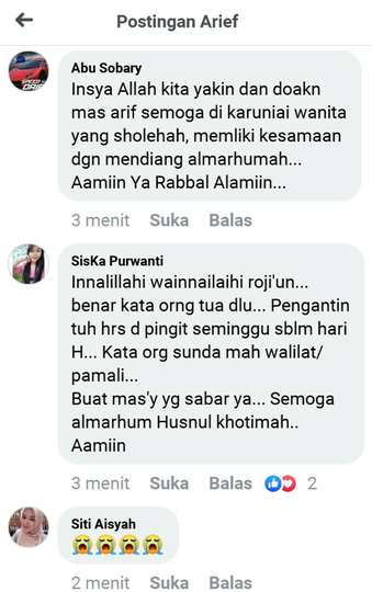Calon Istri Meninggal 5 Hari Menjelang Pernikahan, Undangan Online Banjir Ucapan Duka