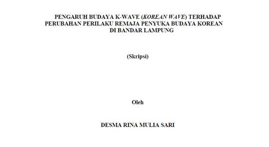 Ketika Kekoreaan Menginspirasi Dalam Membuat Skripsi (Versi Ane)