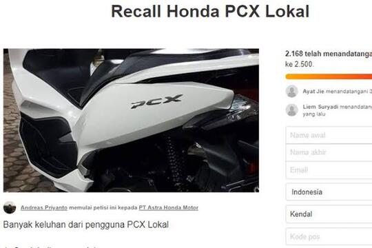 PCX Produk Gagalkah? Hingga Recall Ribuan Unit!