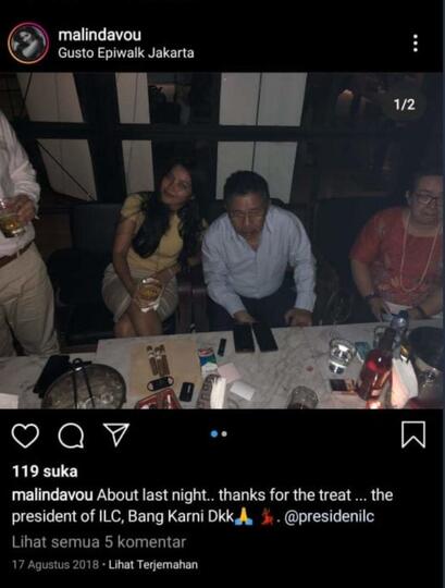 Viral Foto Karni Ilyas ILC Minum & Main Bersama Wanita Muda