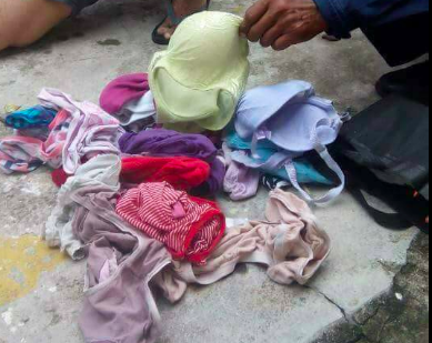 Pria Cabul Ini Dandani Bantal Layaknya Boneka Seks Dengan CD Dan Bra Hasil Curian